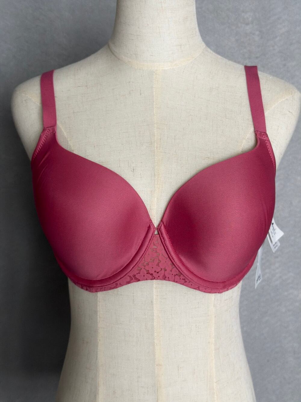Chantelle Norah Bra Convertible T-Shirt Dark Pink Women's 32F (US 32DDD) NEW
